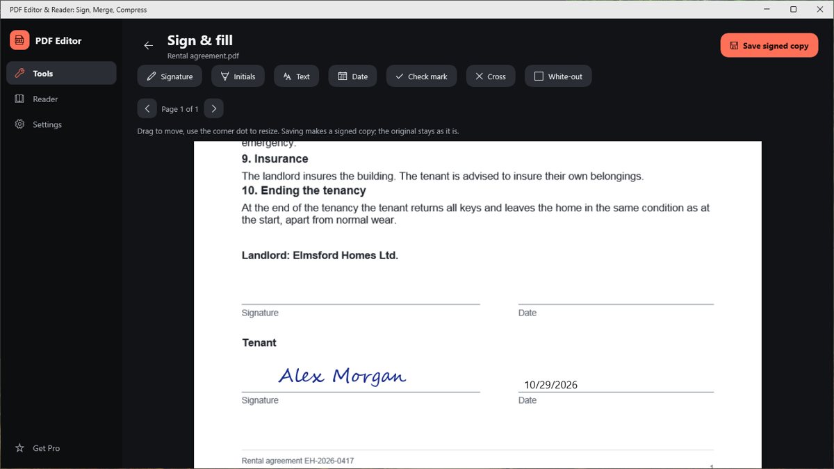 PDF Editor & Reader screenshot