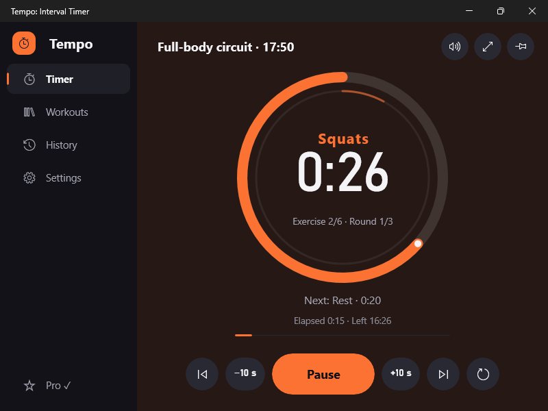 Tempo: Interval Timer screenshot