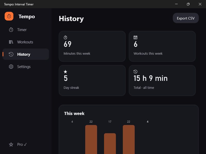 Tempo: Interval Timer screenshot