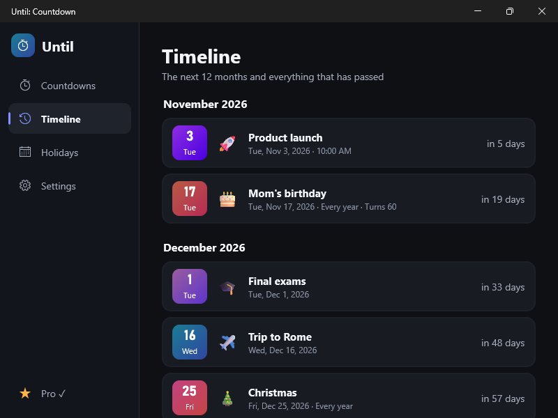 Until: Countdown screenshot